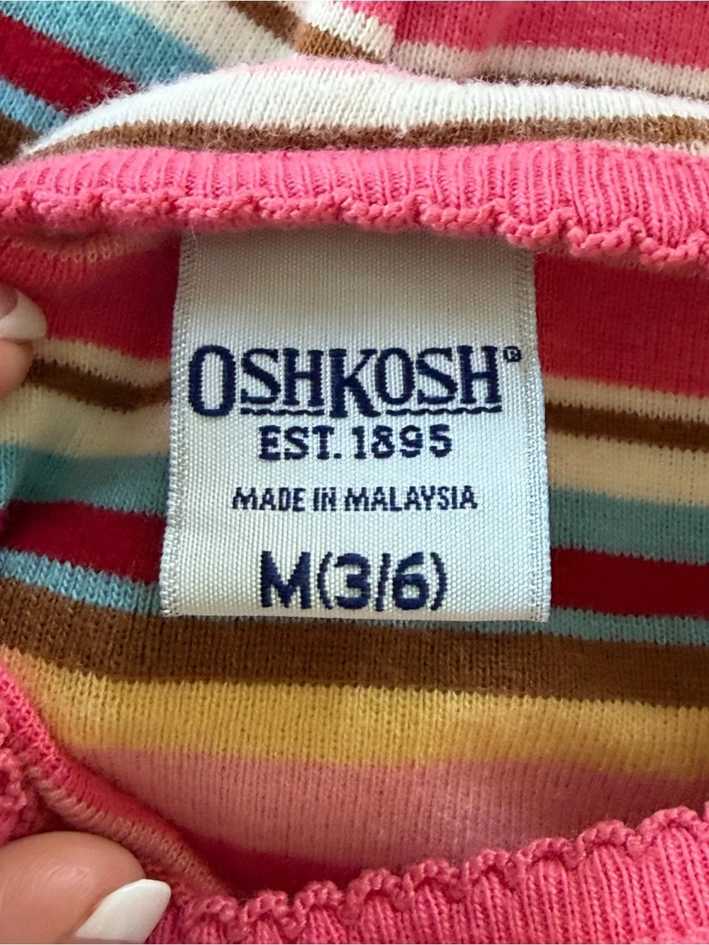 Vintage Y2K OshKosh Baby Girl Striped 2 Piece Set 3-6M